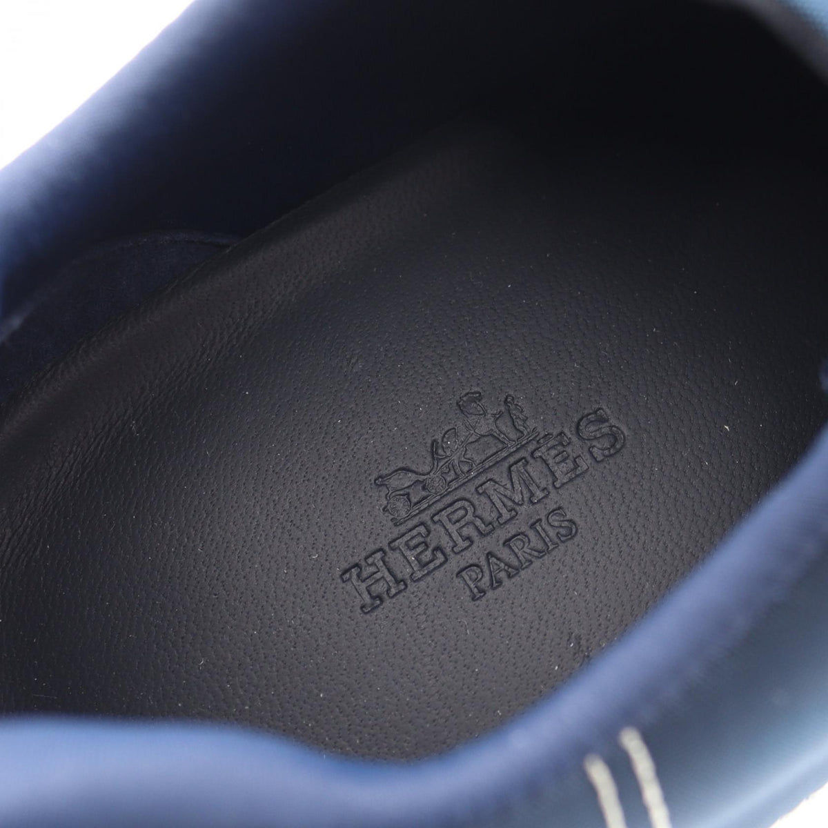 アンヴォル スニーカー ファブリック スエード ネイビー ホワイト オレンジ エルメス シューズ HERMES