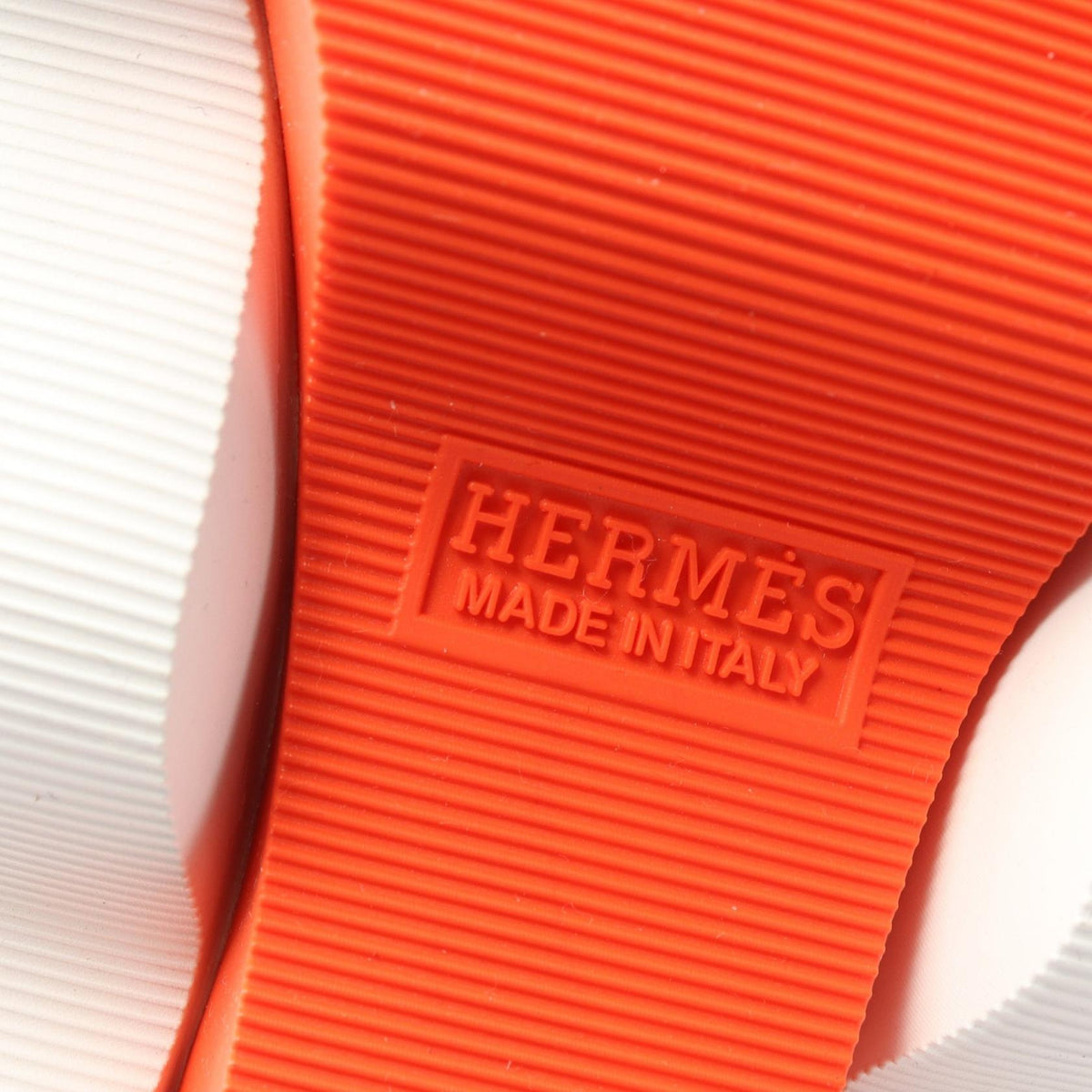 アンヴォル スニーカー ファブリック スエード ネイビー ホワイト オレンジ エルメス シューズ HERMES