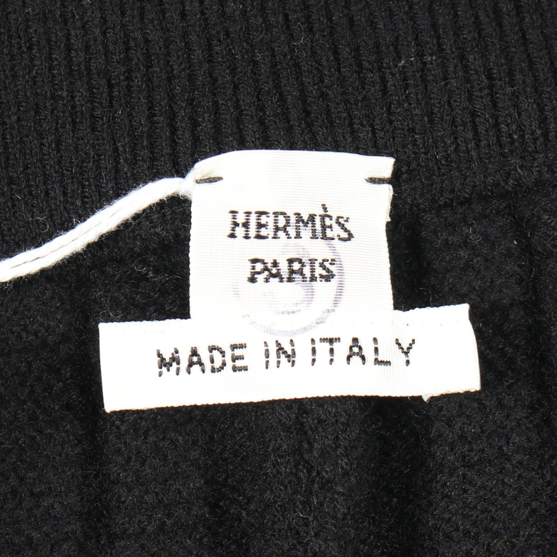 Hモチーフ ニット イージーパンツ ウール ブラック エルメス ボトムス HERMES