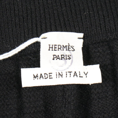 Hモチーフ ニット イージーパンツ ウール ブラック エルメス ボトムス HERMES