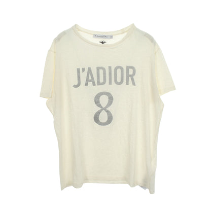 J'ADIOR 8 半袖Tシャツ コットン リネン ホワイト クリスチャンディオール トップス Christian Dior