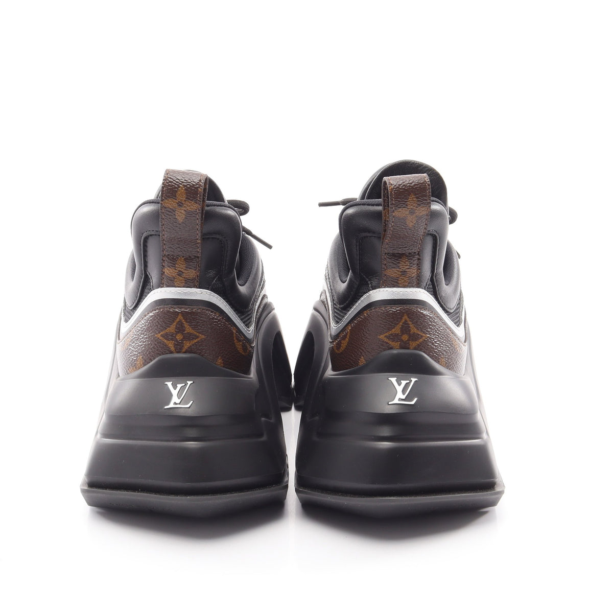 LVアークライト2.0ライン モノグラム スニーカー ファブリック レザー PVC ブラック ブラウン シルバー ルイヴィトン シューズ LOUIS VUITTON