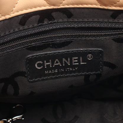 カンボンライン スモール ハンドバッグ トートバッグ レザー ベージュ ブラック シルバー金具 シャネル バッグ CHANEL