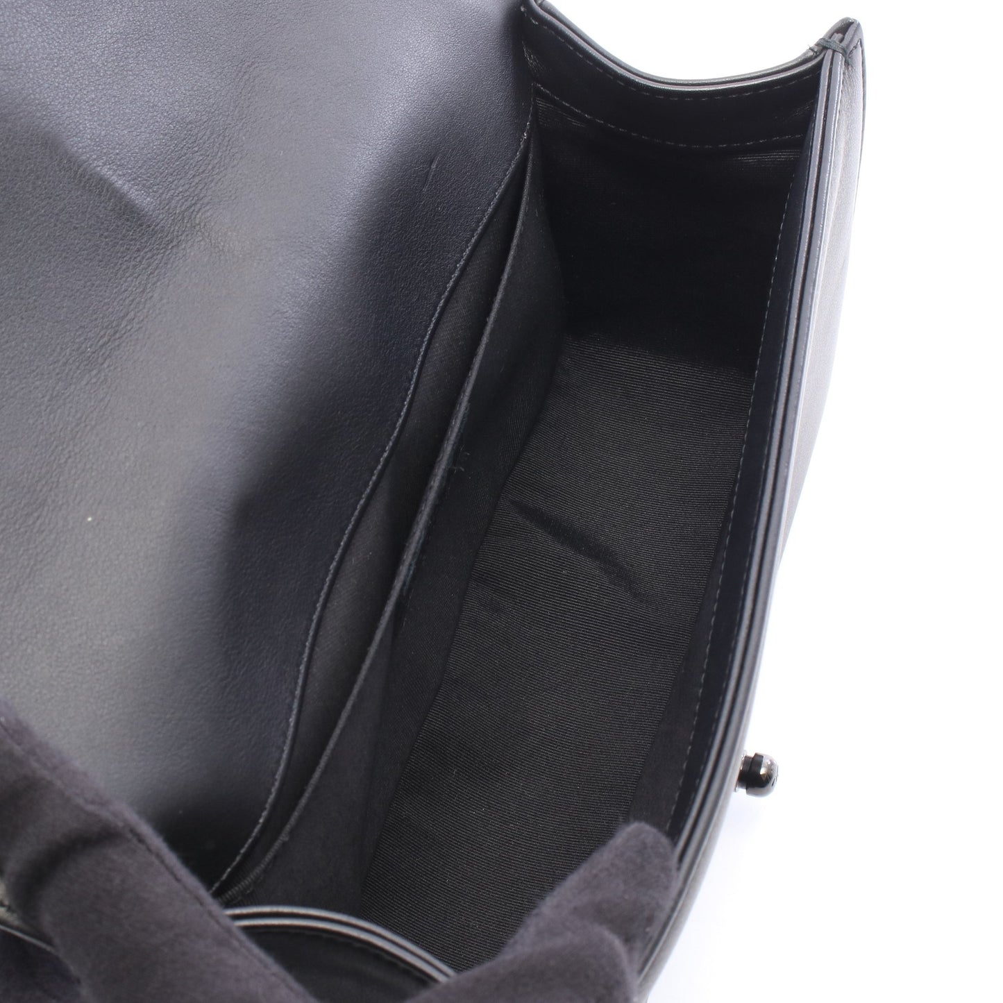 ボーイシャネル チェーンショルダーバッグ レザー ブラック ブラック金具 シャネル