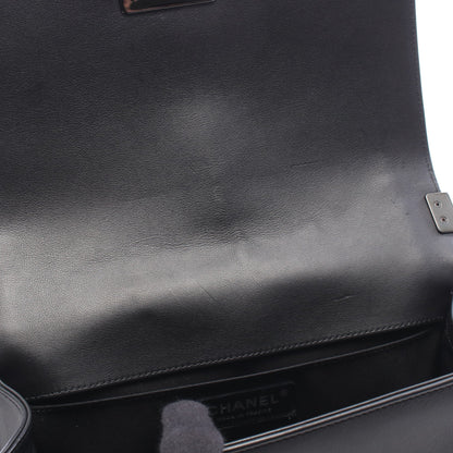 ボーイシャネル チェーンショルダーバッグ レザー ブラック ブラック金具 シャネル