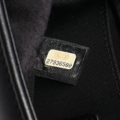 ボーイシャネル チェーンショルダーバッグ レザー ブラック ゴールド金具 シャネル