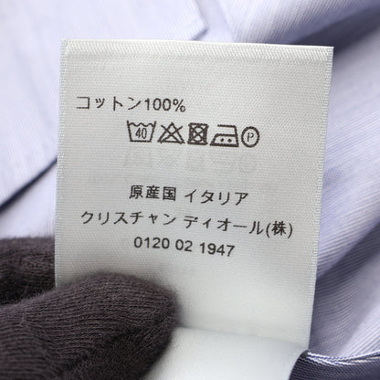 半袖 シャツ コットン ネイビー オフホワイト クリスチャンディオール