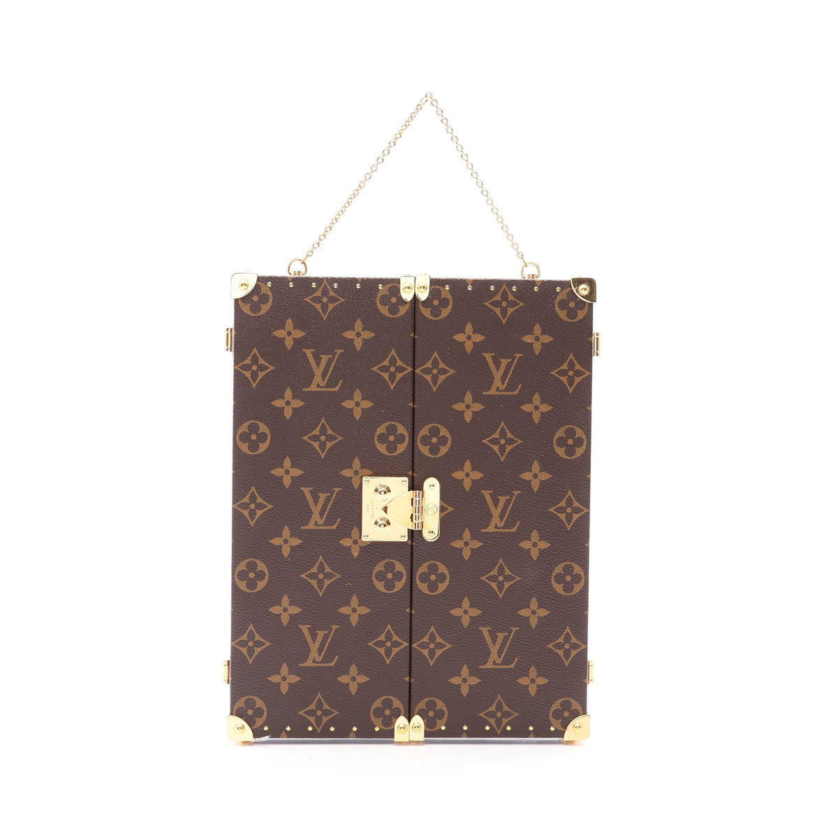 ホーム ミラー トランク モノグラム 三面鏡 ミラー PVC ガラス ブラウン クリア ルイヴィトン 財布・小物 LOUIS VUITTON