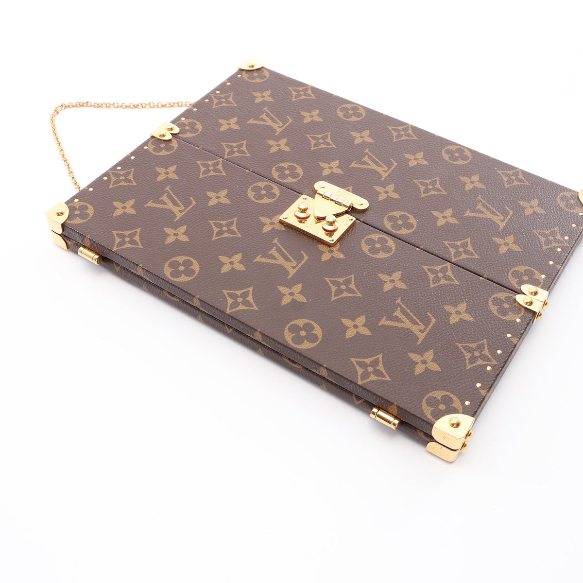 ホーム ミラー トランク モノグラム 三面鏡 ミラー PVC ガラス ブラウン クリア ルイヴィトン 財布・小物 LOUIS VUITTON