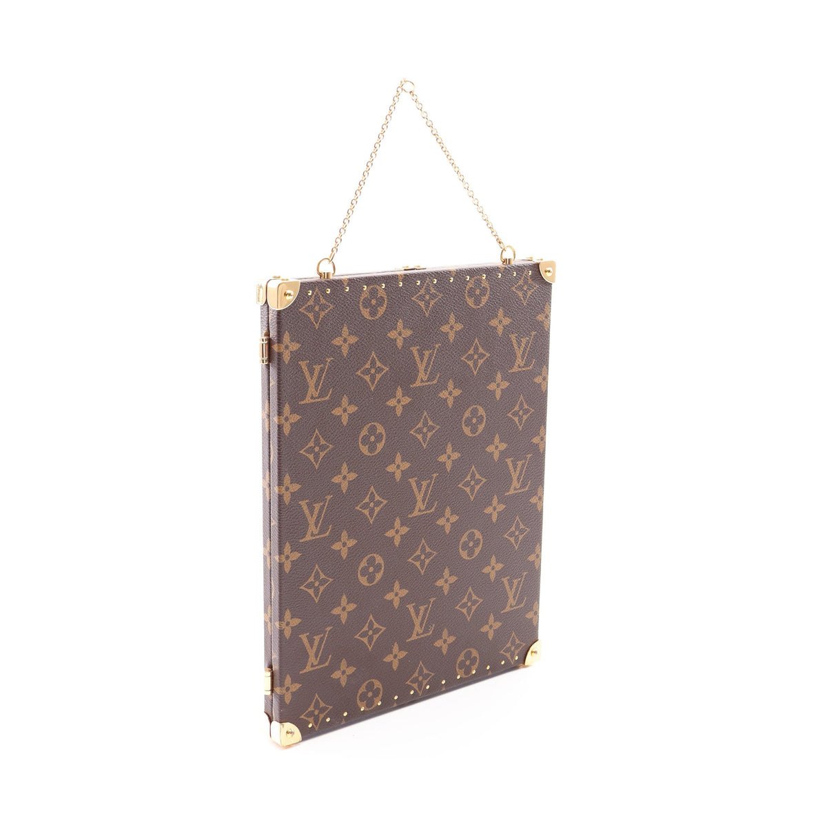 ホーム ミラー トランク モノグラム 三面鏡 ミラー PVC ガラス ブラウン クリア ルイヴィトン 財布・小物 LOUIS VUITTON