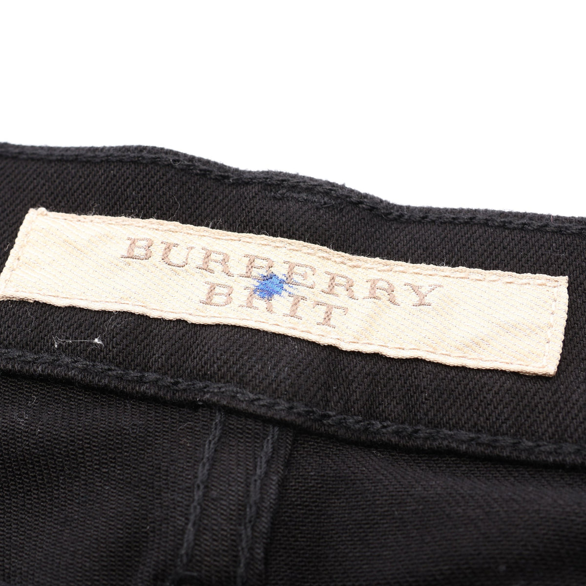 スリムフィット ストレート チノパンツ コットン ブラック バーバリーブリット ボトムス BURBERRY BRIT