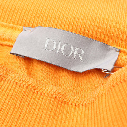 Christian Dior × PETER DOIG ライオン刺繍 ウォッシュド加工 半袖Tシャツ コットン オレンジ クリスチャンディオール