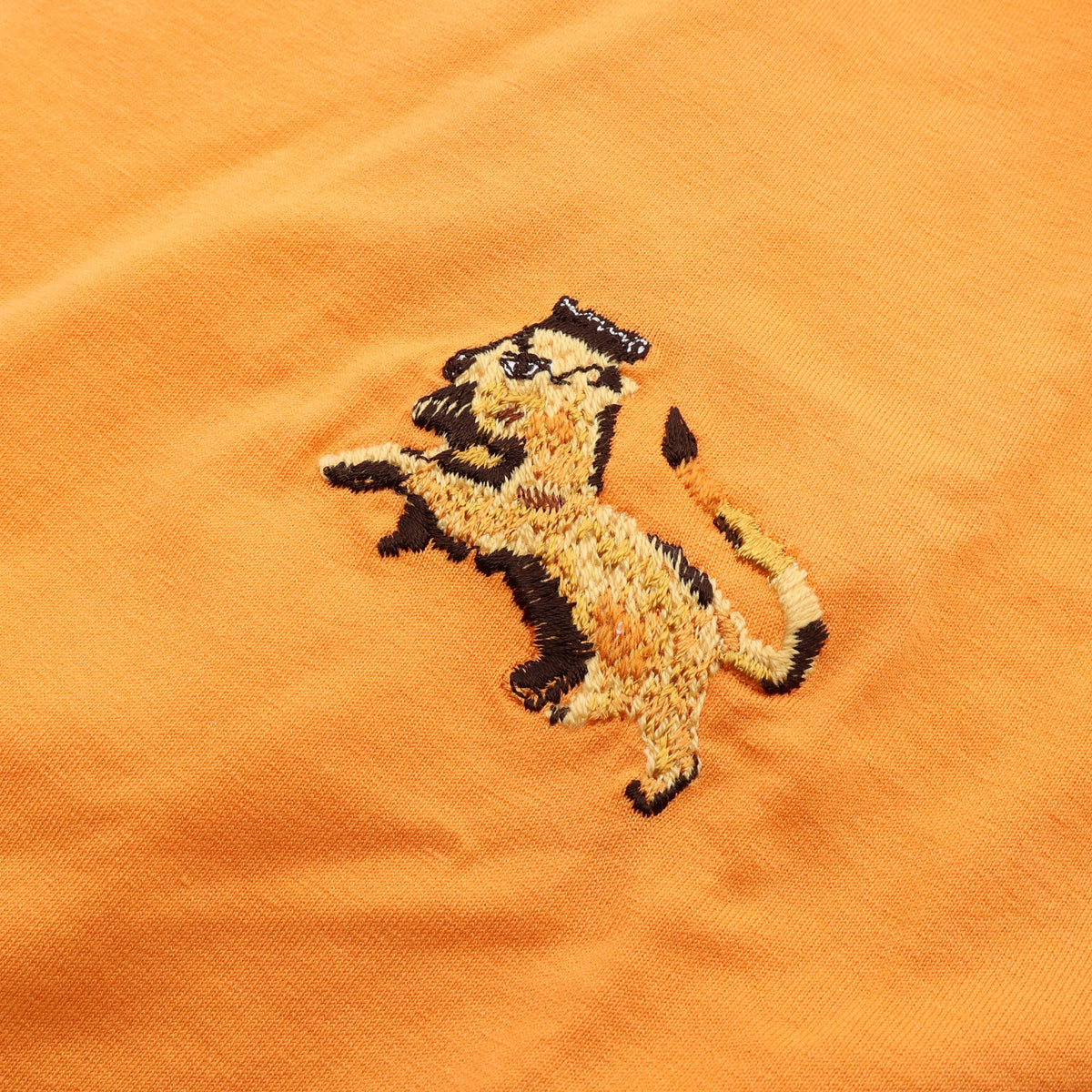 Christian Dior × PETER DOIG ライオン刺繍 ウォッシュド加工 半袖Tシャツ コットン オレンジ クリスチャンディオール
