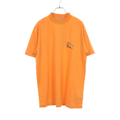 Christian Dior × PETER DOIG ライオン刺繍 ウォッシュド加工 半袖Tシャツ コットン オレンジ クリスチャンディオール