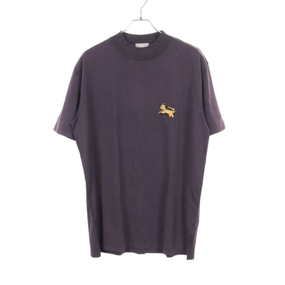 Christian Dior × PETER DOIG ライオン刺繍 ウォッシュド加工 半袖Tシャツ コットン ダークパープル クリスチャンディオール