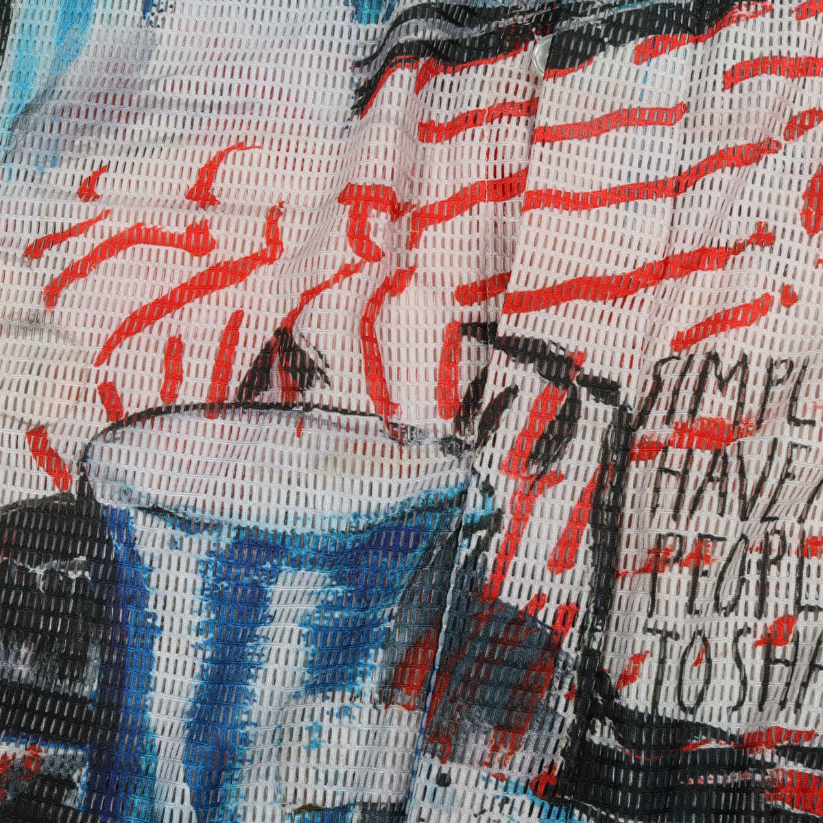 DIOR × Raymond Pettibon メッシュ 長袖 シャツ グレー マルチカラー ディオール