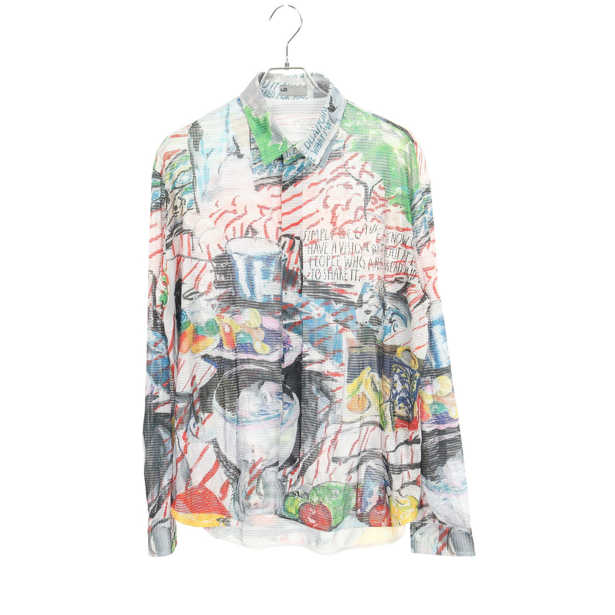 DIOR × Raymond Pettibon メッシュ 長袖 シャツ グレー マルチカラー ディオール