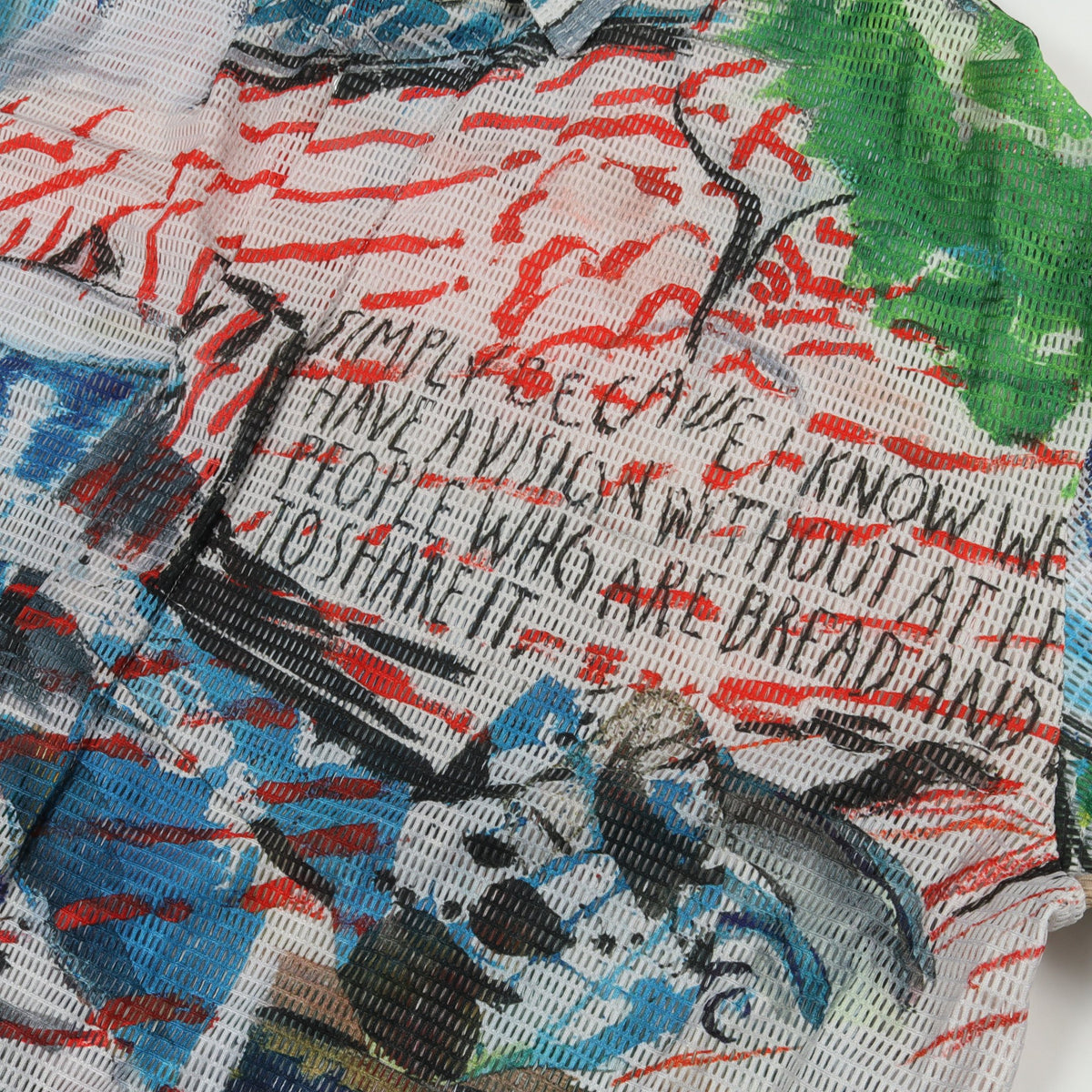 DIOR × Raymond Pettibon メッシュ 長袖 シャツ グレー マルチカラー ディオール