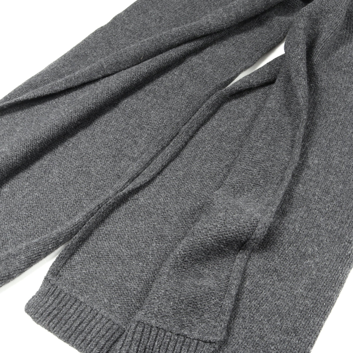 PULLOVER WOOL SCARF ニット ウール ダークグレー トーテム