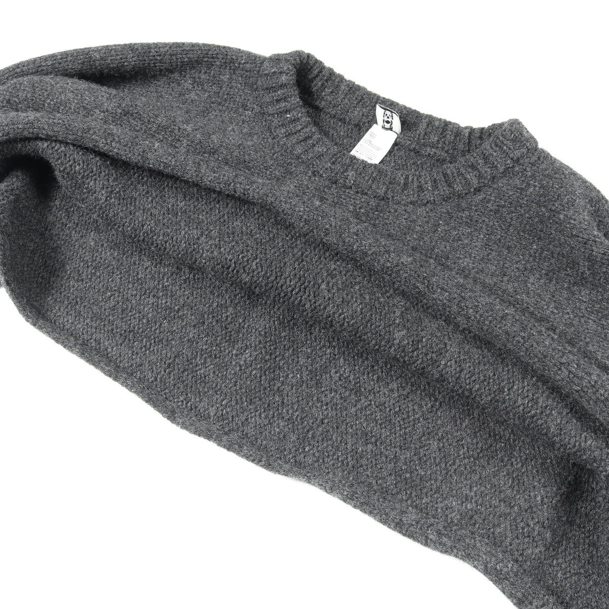 PULLOVER WOOL SCARF ニット ウール ダークグレー トーテム