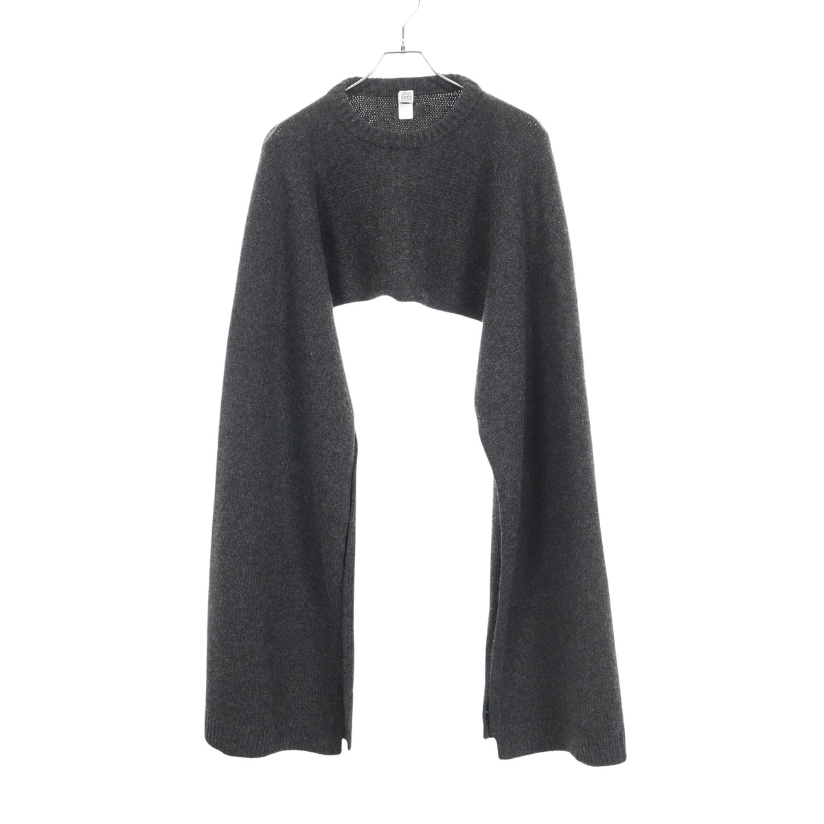 PULLOVER WOOL SCARF ニット ウール ダークグレー トーテム