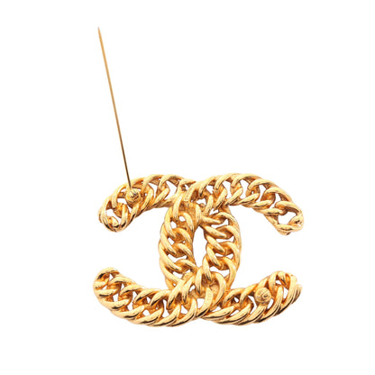 ココマーク チェーン ブローチ GP ゴールド ヴィンテージ シャネル アクセサリー CHANEL