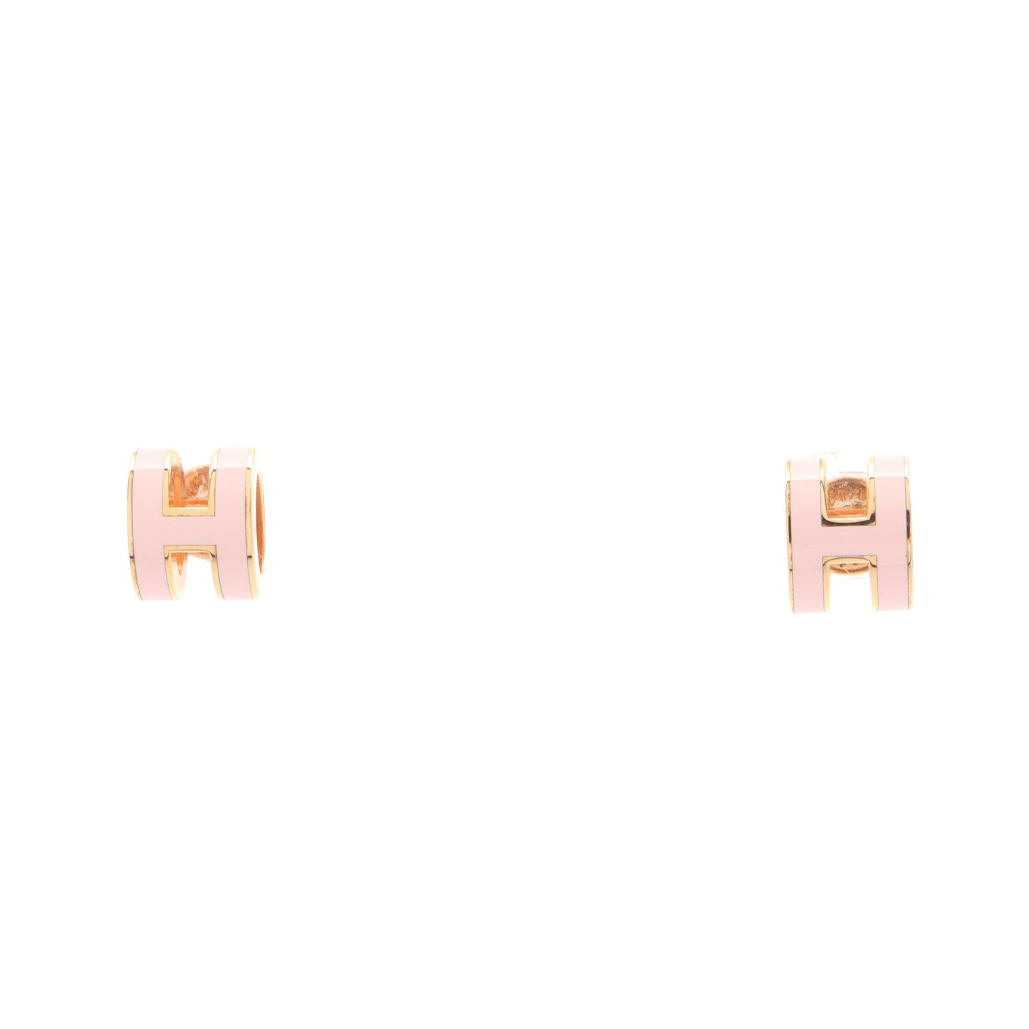 MINI POP H ミニポップアッシュ ピアス GP ピンク ゴールド エルメス