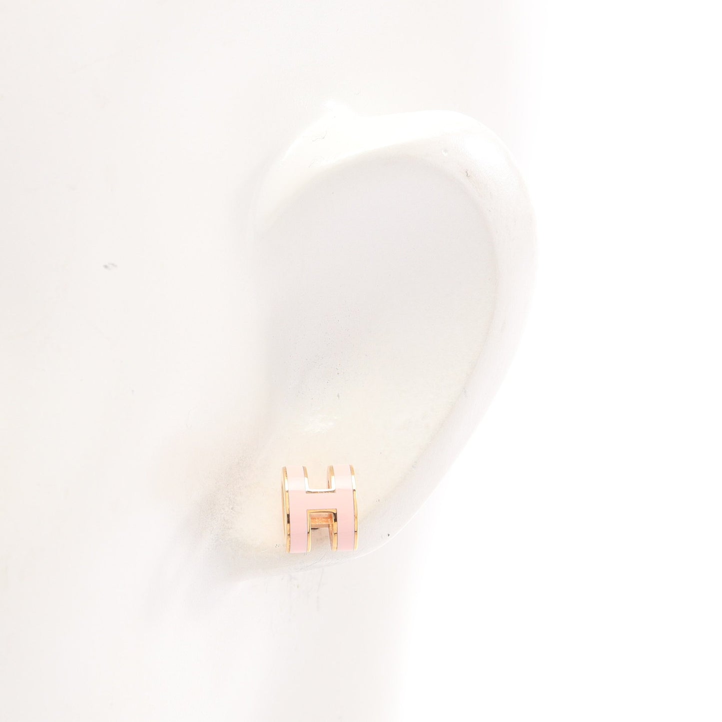 MINI POP H ミニポップアッシュ ピアス GP ピンク ゴールド エルメス