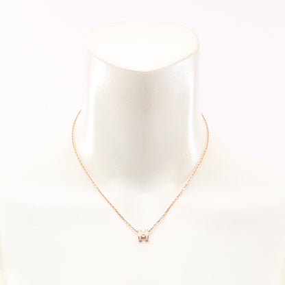 MINI POP H ミニポップアッシュ ネックレス GP ピンク ゴールド エルメス アクセサリー HERMES