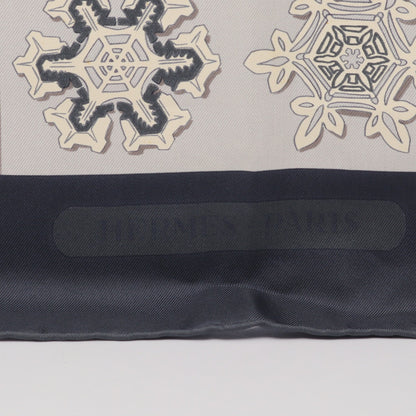 カレ90 FEUX DE L'HIVER スカーフ シルク ブルーグレー マルチカラー エルメス 財布・小物 HERMES