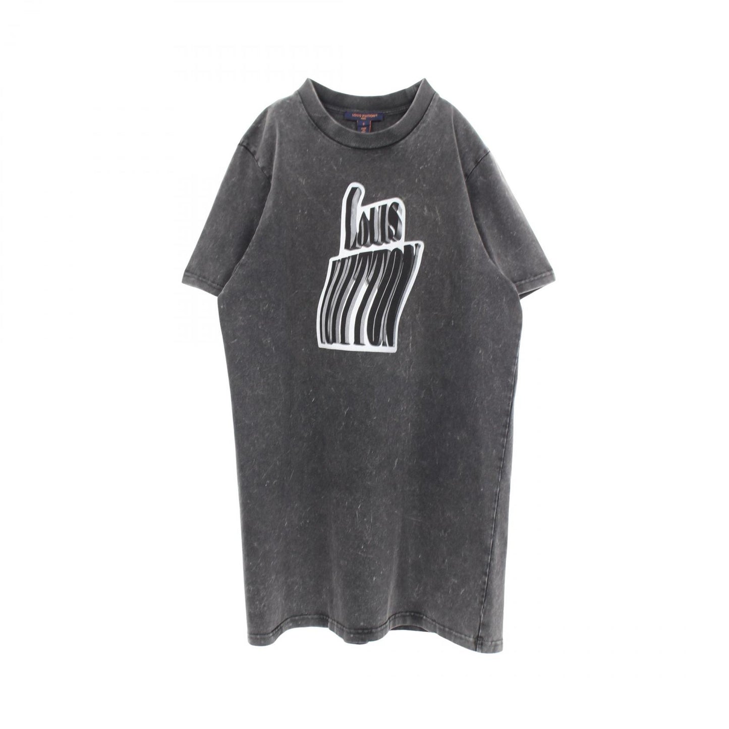 グラフィック LVシグネチャー 半袖Tシャツ コットン ダークグレー ルイヴィトン トップス LOUIS VUITTON