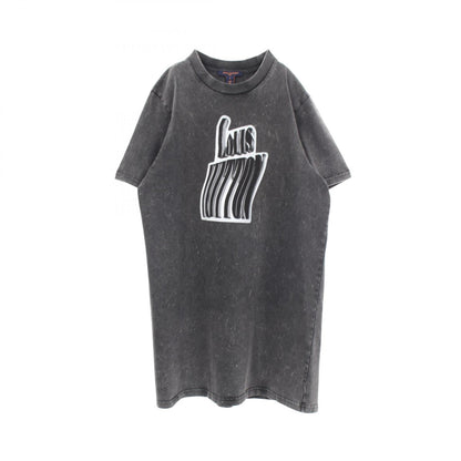 グラフィック LVシグネチャー 半袖Tシャツ コットン ダークグレー ルイヴィトン トップス LOUIS VUITTON