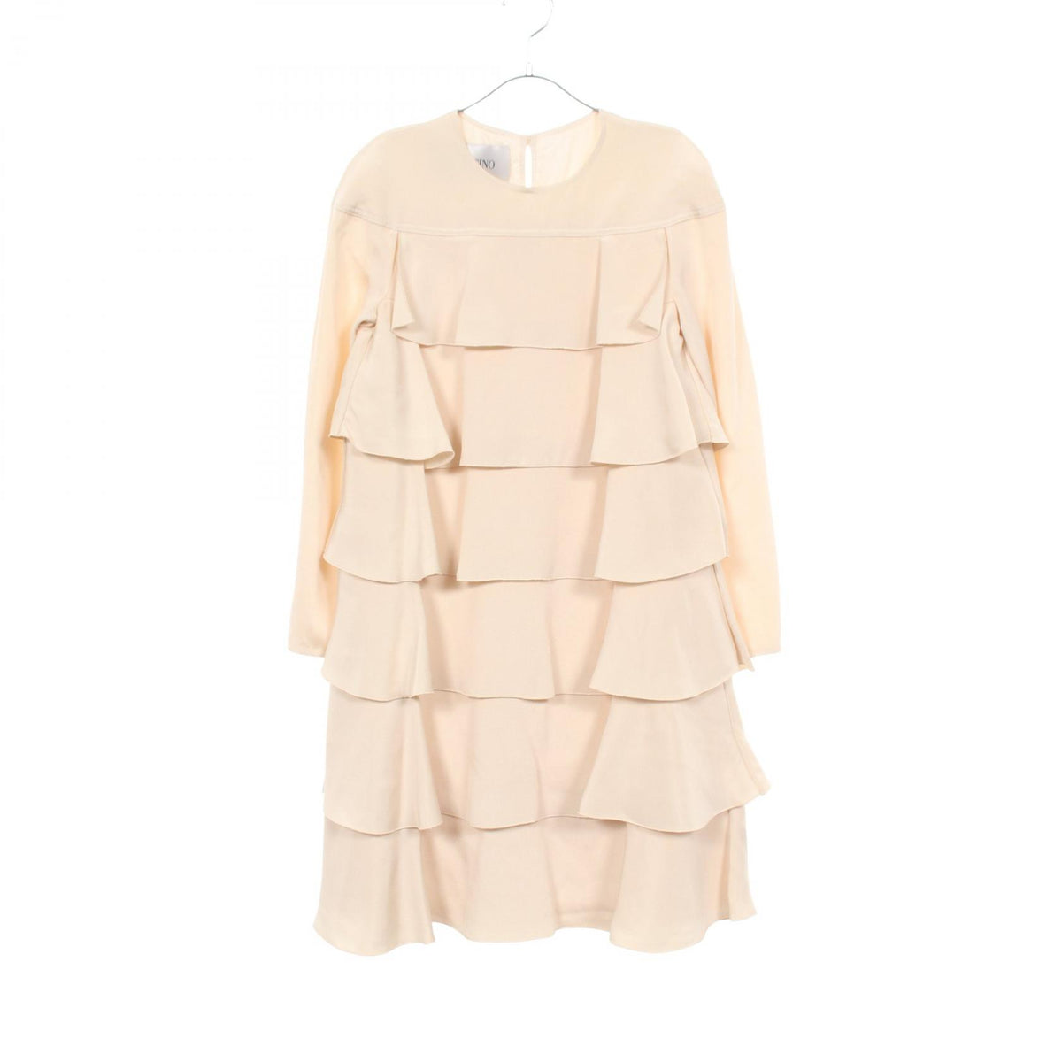 ティアード 長袖 ワンピース シルク アイボリー ヴァレンティノ ワンピース VALENTINO