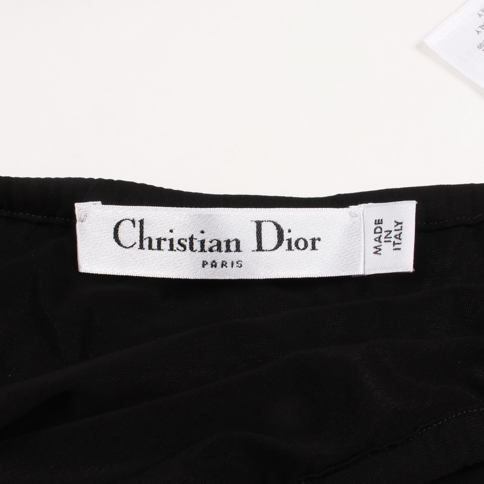 クロシェ ニット スカート コットン ブラック マルチカラー クリスチャンディオール ボトムス Christian Dior