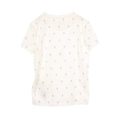 Anno Finesse アノーフィネス 半袖Tシャツ コットン ホワイト ブラウン エルメス トップス HERMES