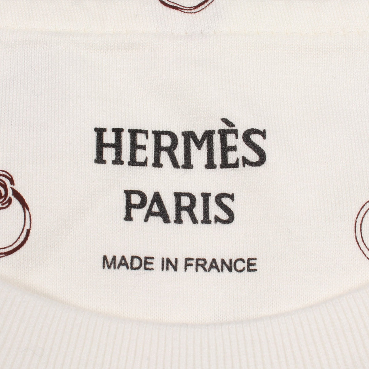 Anno Finesse アノーフィネス 半袖Tシャツ コットン ホワイト ブラウン エルメス トップス HERMES