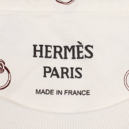Anno Finesse アノーフィネス 半袖Tシャツ コットン ホワイト ブラウン エルメス トップス HERMES