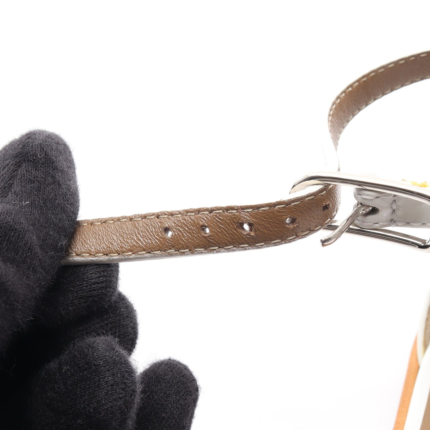 サントリーニ サンダル レザー ホワイト エルメス
