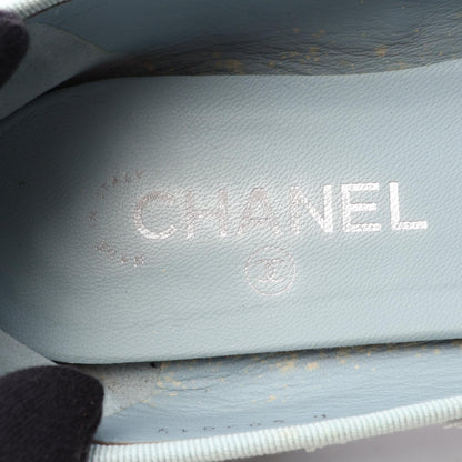 BALLERINA バレリーナ バレエシューズ ツイード ライトブルー ブラック シャネル シューズ CHANEL