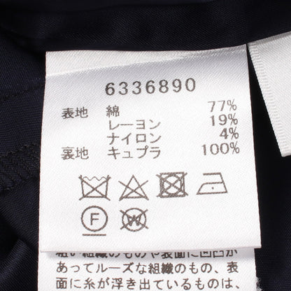 ツイード ノースリーブ ワンピース コットン レーヨン ネイビー ルネ