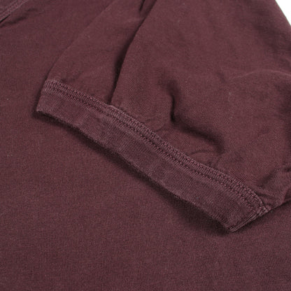 刺繍 Vネック 半袖Tシャツ コットン ダークパープル ドルチェアンドガッバーナ