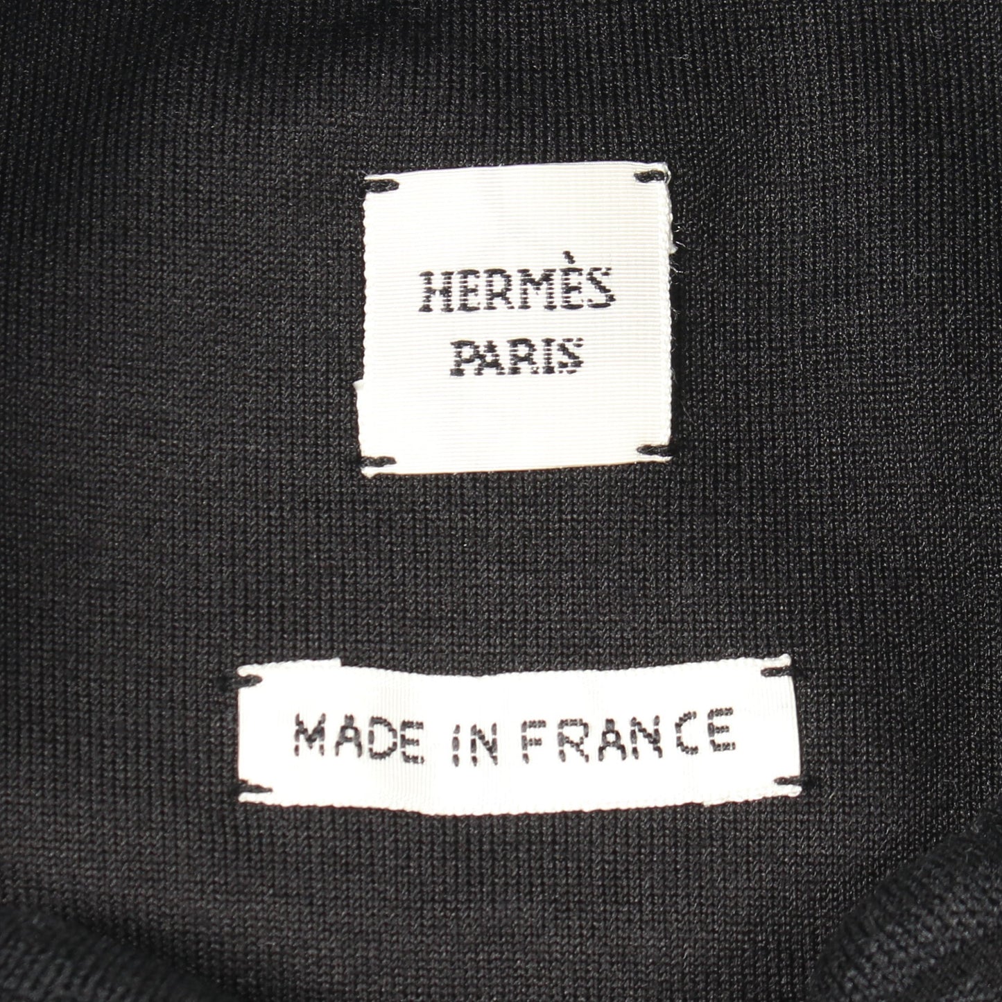 ネックロゴ 半袖 ワンピース コットン シルク ブラック エルメス ワンピース HERMES