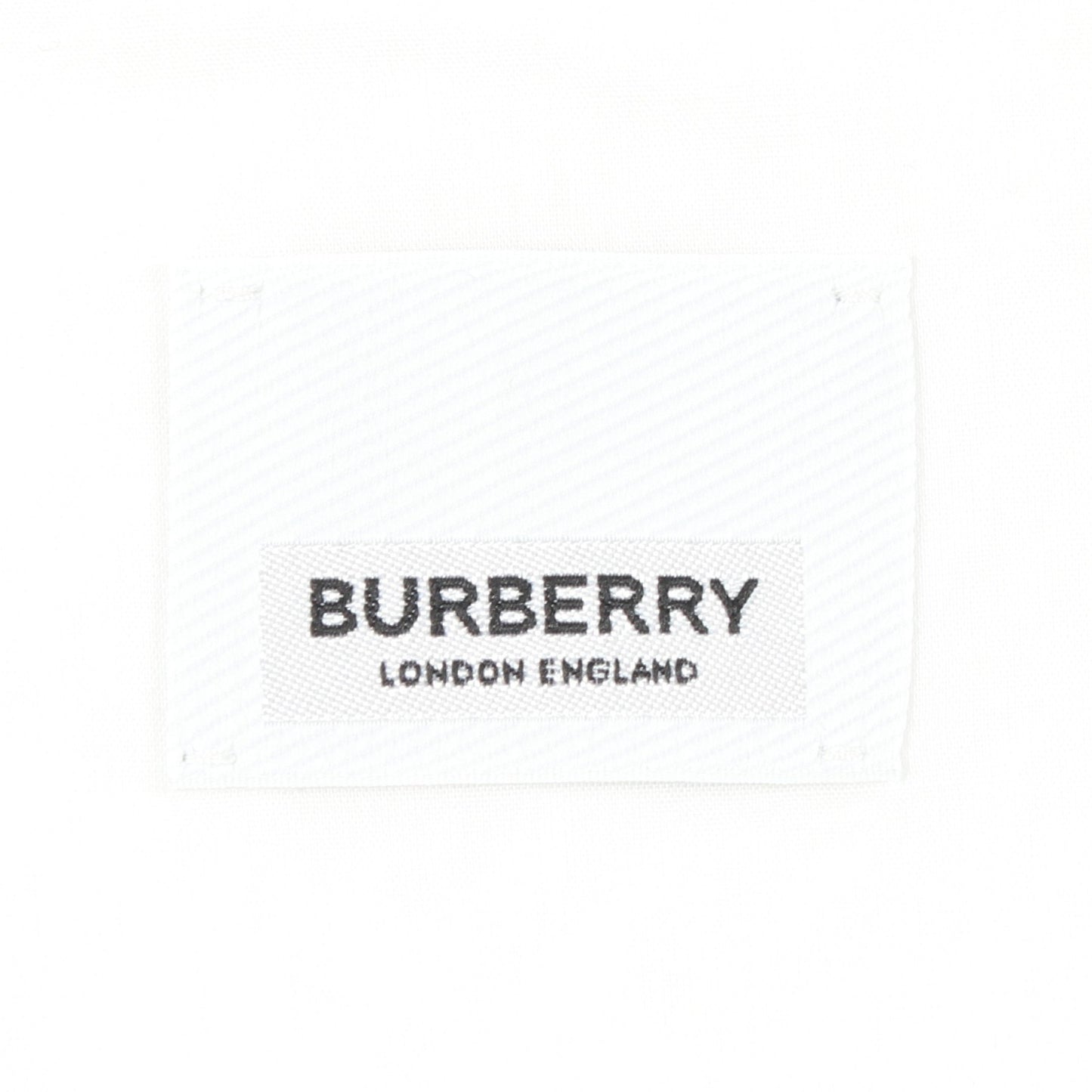 キッズ 襟ロゴ刺繍 長袖 シャツワンピース コットン ホワイト バーバリー ワンピース BURBERRY