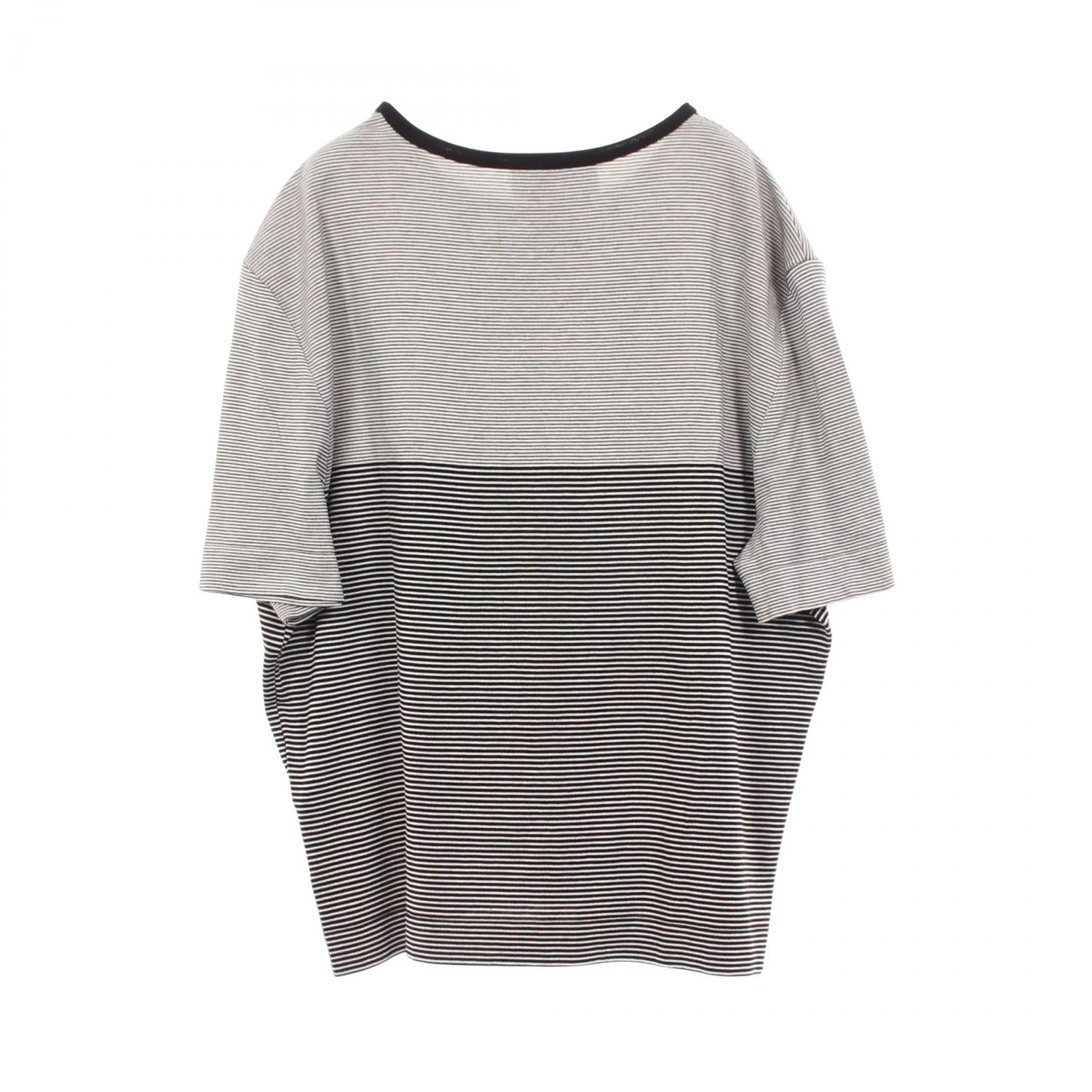 ココマーク ボーダー 半袖Tシャツ コットン ブラック ホワイト 97C シャネル トップス CHANEL
