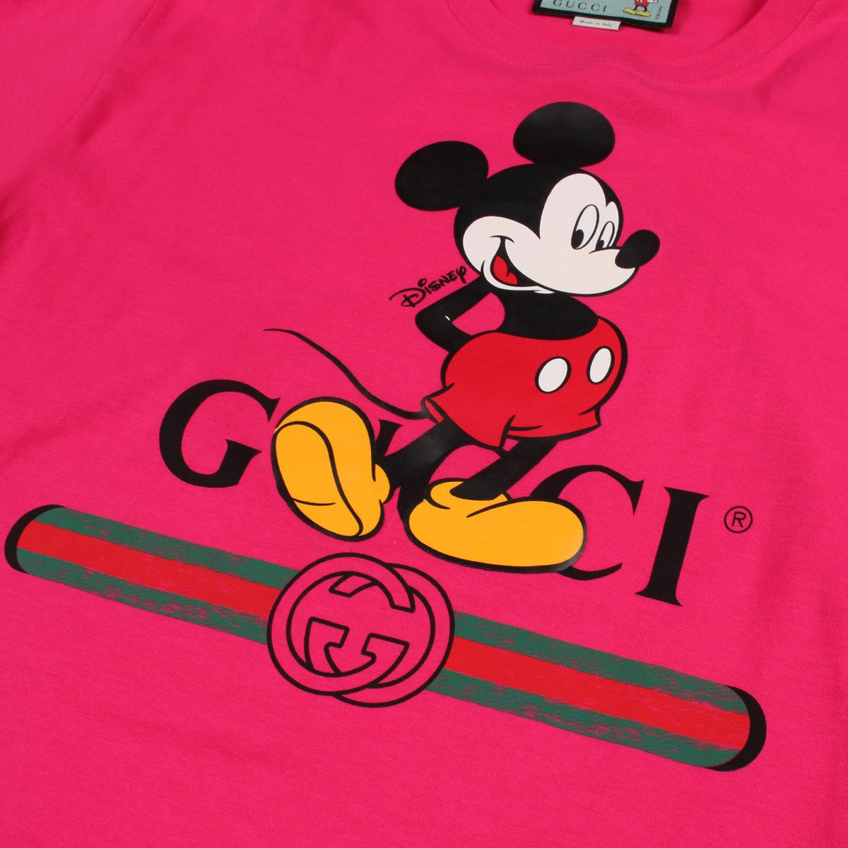 GUCCI × Disney ミッキーマウス 半袖Tシャツ コットン ピンクパープル グッチ トップス GUCCI