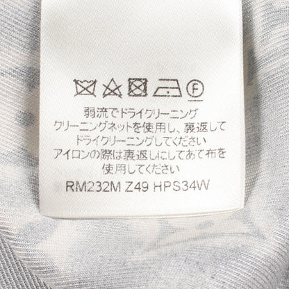 モノグラムサンド オープンカラー 半袖 シャツ シルク ネイビー ベージュ ルイヴィトン トップス LOUIS VUITTON