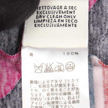 総柄 半袖Tシャツ コットン ピンクパープル マルチカラー エルメス