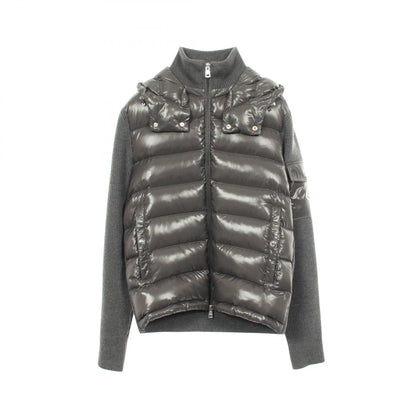 ニット切替 ダウンジャケット ナイロン ウール グレー モンクレール アウター MONCLER