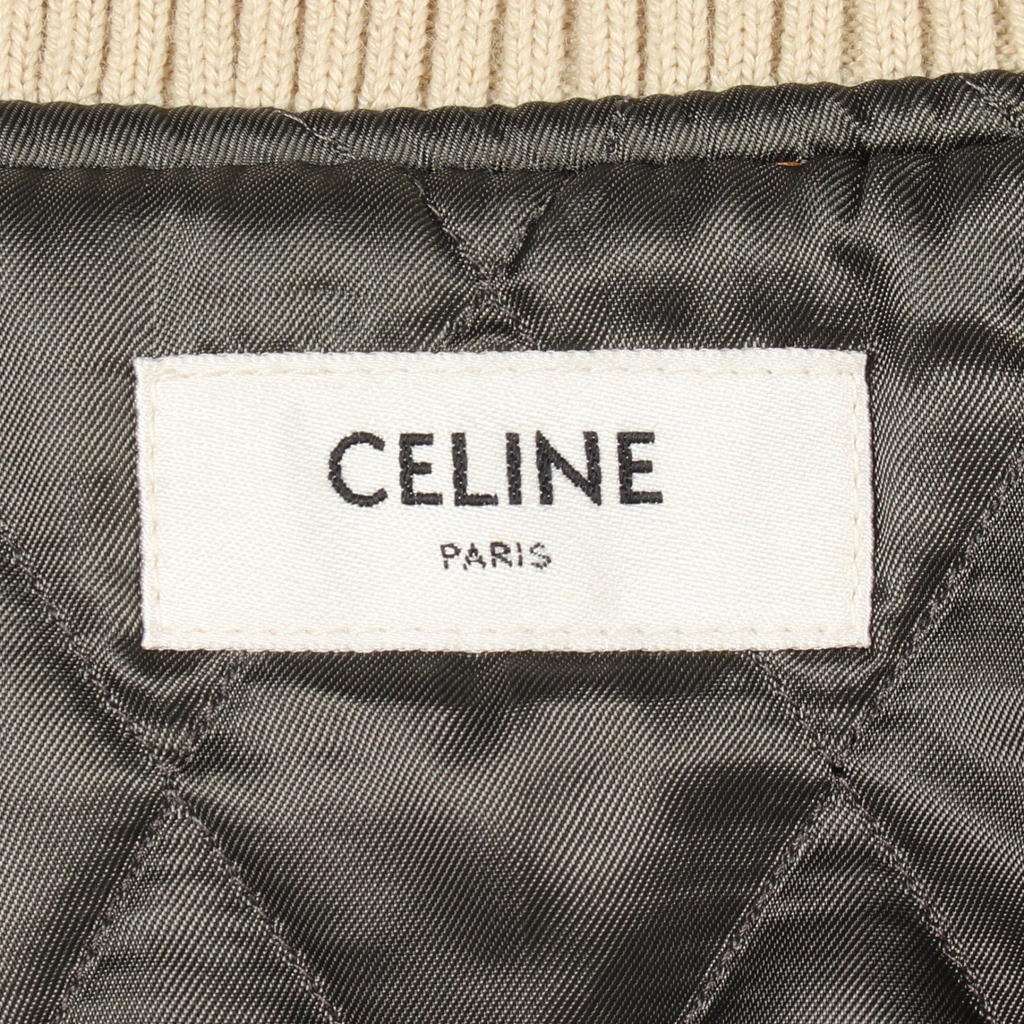 25SS ルーズ トリオンフ テディ トレイルウォッシュ デニム スタジャン コットン レザー ブルー ベージュ セリーヌ アウター CELINE