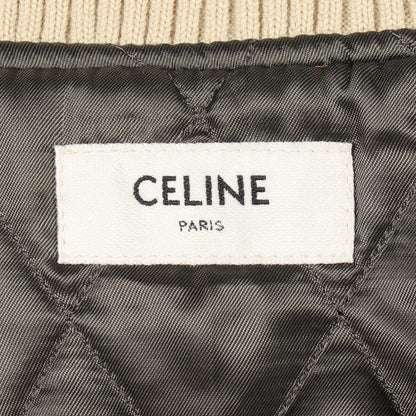25SS ルーズ トリオンフ テディ トレイルウォッシュ デニム スタジャン コットン レザー ブルー ベージュ セリーヌ アウター CELINE